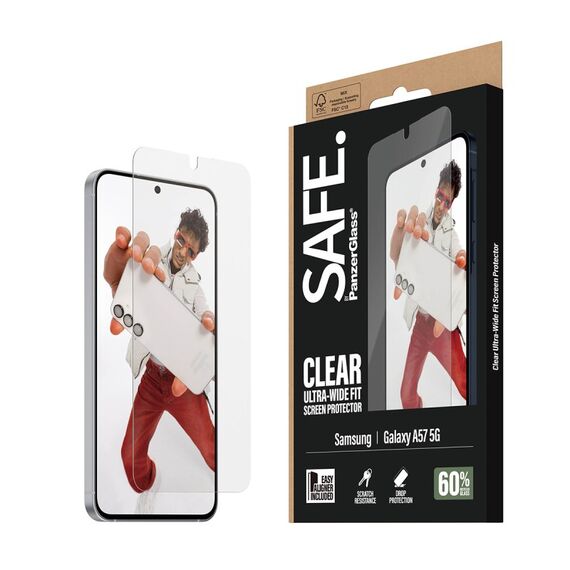 PanzerGlass SAFE. by ® Displayschutz Samsung Galaxy A57 5G | Ultra-Wide Fit m. EasyAligner, 4 image
