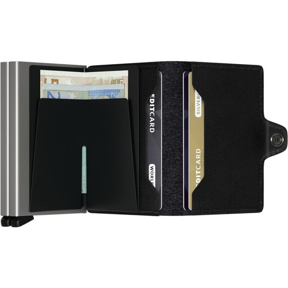 Secrid Twinwallet Original Briefttasche Schwarz Echtes Leder, 2 image