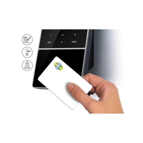 Safescan TM-838 SC Schwarz Gesichtserkennung, Passwort, Näherungskarte, Smart card Gleichstrom TFT Ethernet/LAN, 3 image