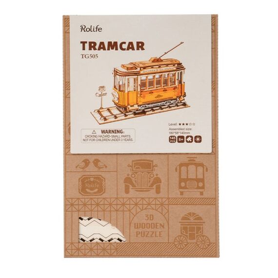 ROBOTIME TG505 Puzzle 3D-Puzzle 145 Stück(e) Straßenbahn, 6 image