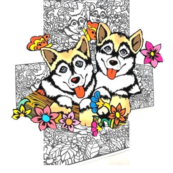 Tataruga Husky Einzel Ausmalbild, 4 image