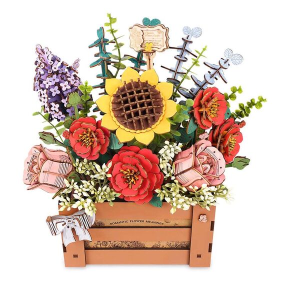 ROBOTIME Blumenkiste Holz 3D-Puzzle 658 Stück(e) andere