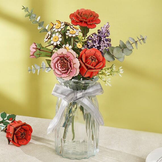 ROBOTIME Red Carnation 3D-Puzzle 124 Stück(e) Flora, 6 image