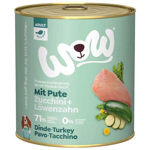 WOW.Pet 9120063681563 Hunde-Dosenfutter Türkei Adult 800 g