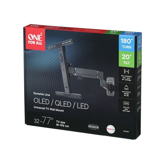 One For All Ultra Slim Line WM 5480 195,6 cm (77") Schwarz, 9 image