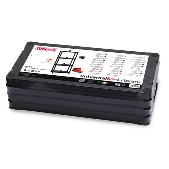 Toomax UNIVERSAL 63 - 4 Eckregal Freistehend Schwarz, 2 image
