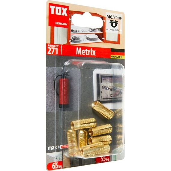 TOX 026 700 041 6 Stück(e) Schrauben- & Dübelsatz 28 mm