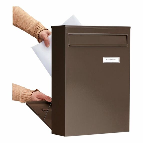 BURG-WÄCHTER Leipzig 778 BR Briefkasten Braun Wandmontierter Briefkasten Stahl, 2 image
