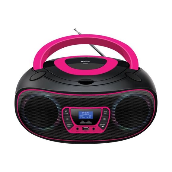 Denver TDB-212P Pink Persönlicher CD-Player, Farbe: Pink