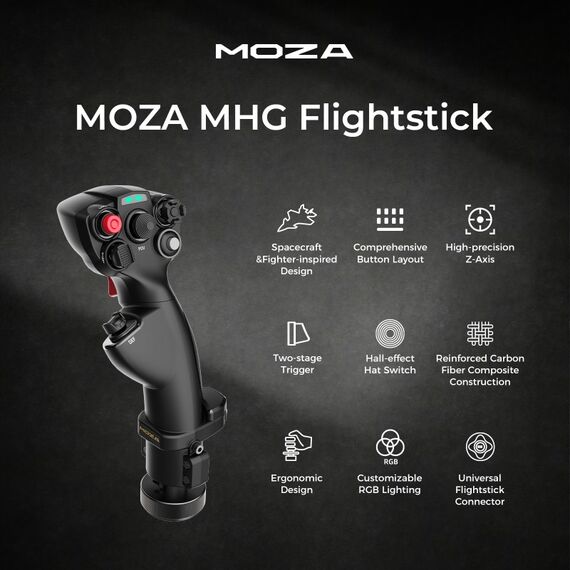 MOZA MHG Flight Stick Flight Steuerknüppel, 3 image