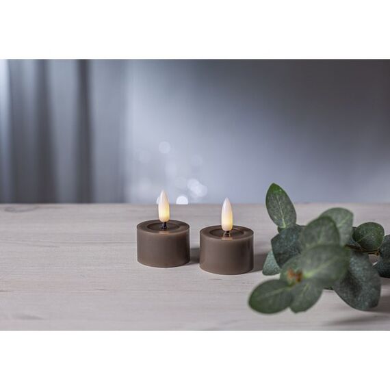 Star Trading LED Teelichter 2 Set Flamme Flow, Farbe: Graubraun, 4 image