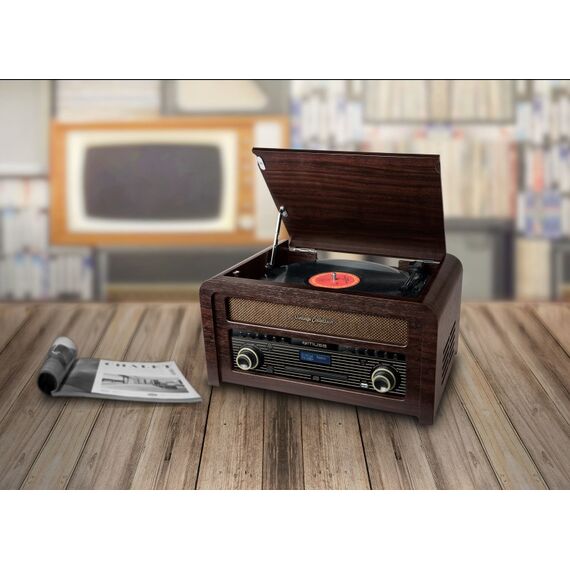 Muse MT-115 DAB Plattenspieler Plattenspieler mit Direktantrieb Schwarz, Holz Halbautomatisch, 2 image