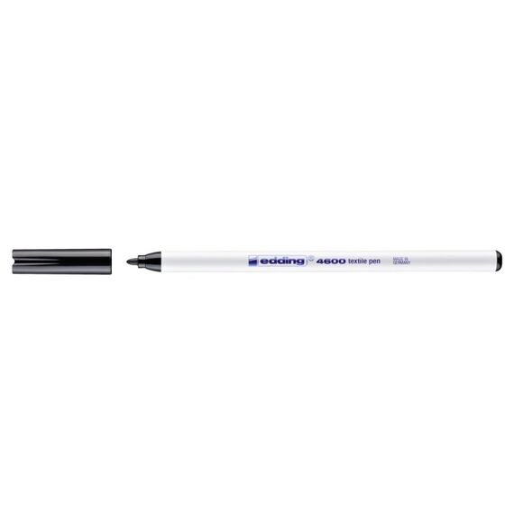Edding 4600 Textilstift schwarz, Rundspitze 1 mm, 2 image