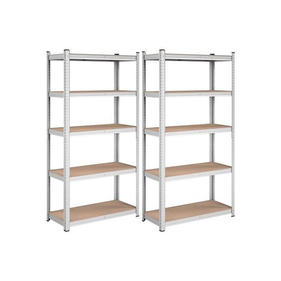Songmics Lagerregale 2er Set Silber
