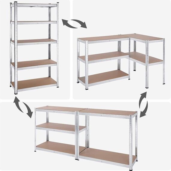 Songmics Lagerregale 2er Set Silber, 5 image