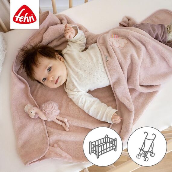 Fehn 042542 Bettdecke für Babys Rose 100 x 75 cm Junge/Mädchen, 3 image
