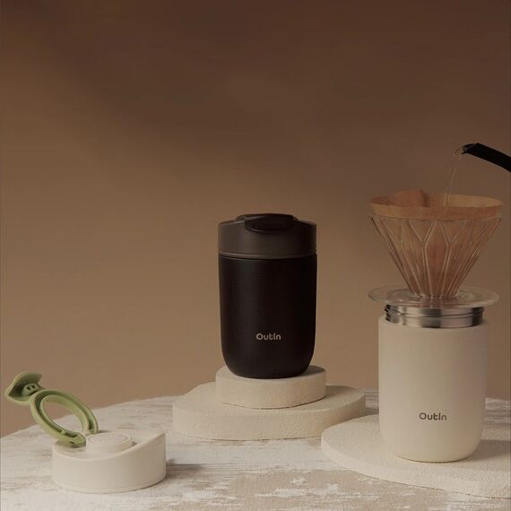Outin OT-TUM-01-TB Kubek podróżny 350 ml Braun Edelstahl, 5 image