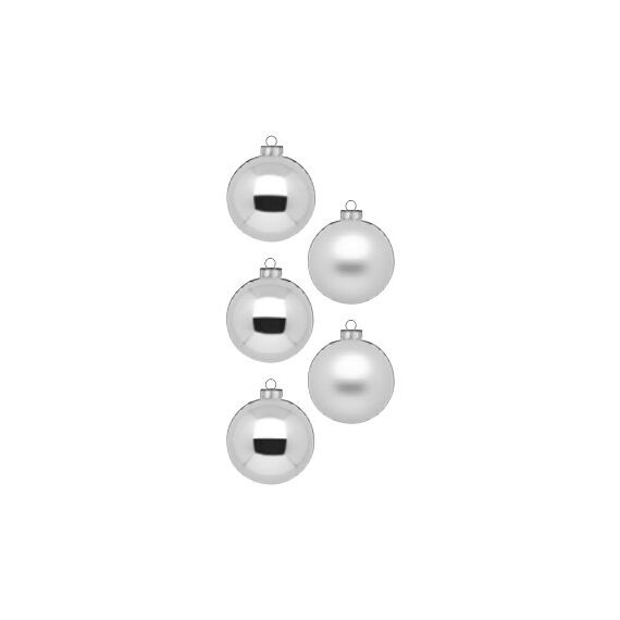 Inge‘s Christmas Decor Frosty Silver Kugel-Weihnachtsschmuck Silber 12 Stück(e)