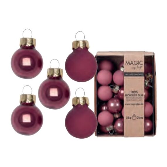 Inge‘s Christmas Decor 16435P043 Christbaumschmuck Kugel-Weihnachtsschmuck Glas Rose 25 Stück(e)