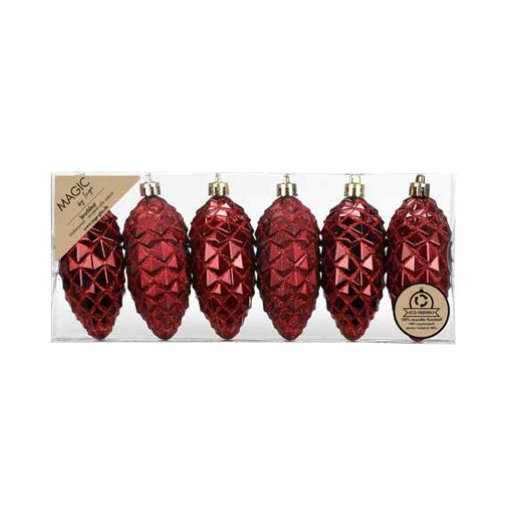Inge‘s Christmas Decor 81018 G047 Weihnachtsschmuck-Set Kunststoff Rot 6 Stück(e)
