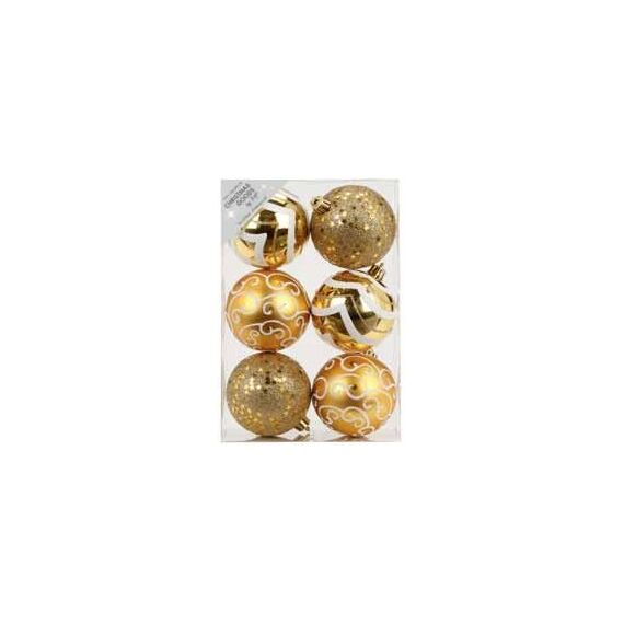 Inge‘s Christmas Decor 81075 Kugel-Weihnachtsschmuck Gold 6 Stück(e)