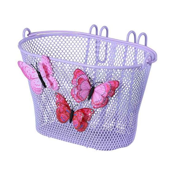 Basil Jasmin Butterfly Vorderseite Fahrradkorb Stahl Lila