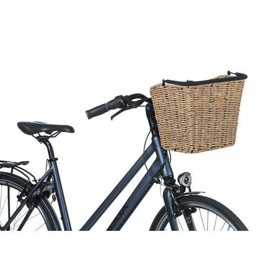 Basil Bremen Rattan Look KF Vorderseite Fahrradkorb Holz, 5 image