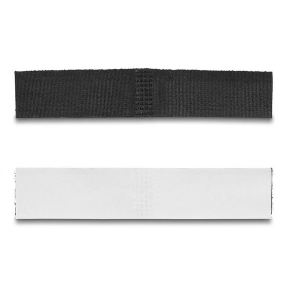 DeLOCK Klett-Kabelhalter selbstklebend L 110 mm x B 20 mm Set 10 Stück schwarz, 2 image