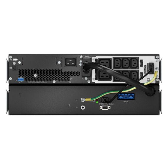 APC Smart-UPS On-Line, 3kVA, Lithium-Ionen, Rackmontage 4HE, 230V, 6x C13+2x C19 IEC Ausgänge, SmartSlot, verlängerte Laufzeit, Rack-Einbausatz