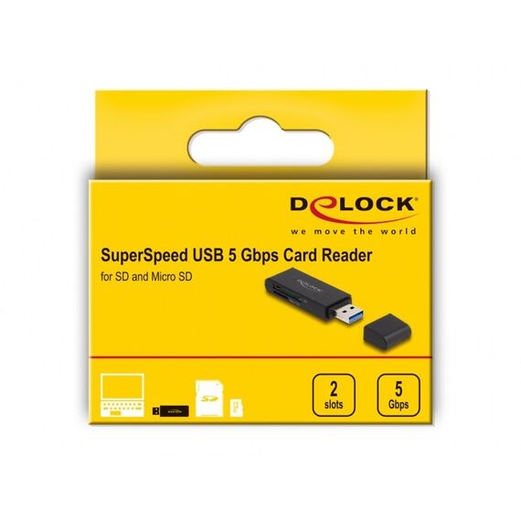 DeLOCK Card Reader SuperSpeed USB 5 Gbps für SD und Micro SD Speicherkarten, 4 image