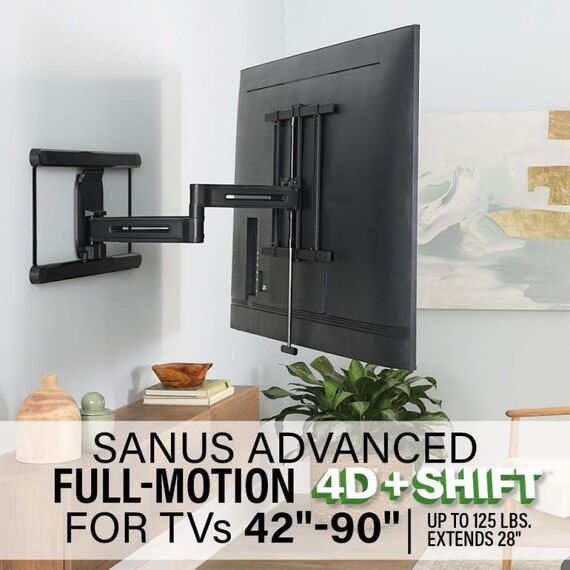 SANUS VLF828-B2 TV-Halterung 2,29 m (90") Schwarz, 2 image
