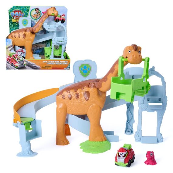 PAW Patrol : Der Dino Film, Pup Squad Lift & Race Dino Spielset mit Racer