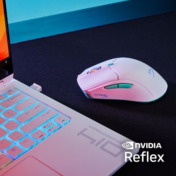 HyperX Pulsefire Haste 2 Core WLS – Gaming-Maus (Weiß/Grün/Violett), 6 image