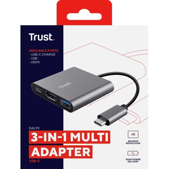 Trust Dalyx USB 3.2 Gen 1 (3.1 Gen 1) Type-C Aluminium, Schwarz, 5 image