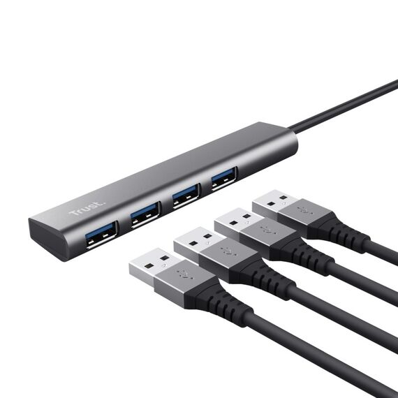 Trust Halyx USB 3.2 Gen 1 (3.1 Gen 1) Type-A 5 Mbit/s Schwarz, Grau, 3 image