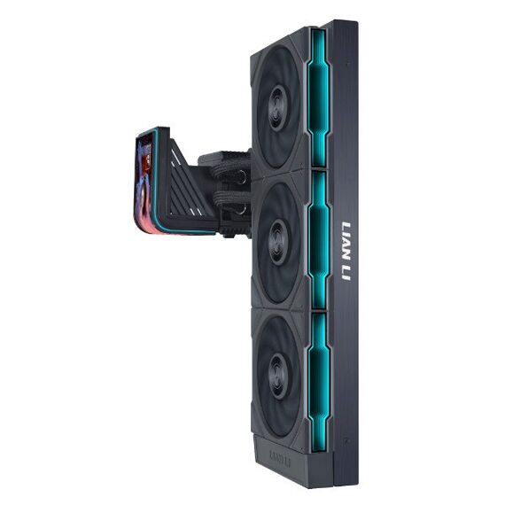 Lian Li HydroShift II OLED Curved 360P28 Prozessor All-in-One-Flüssigkeitskühler 12 cm Schwarz 1 Stück(e), Farbe: Schwarz, 2 image