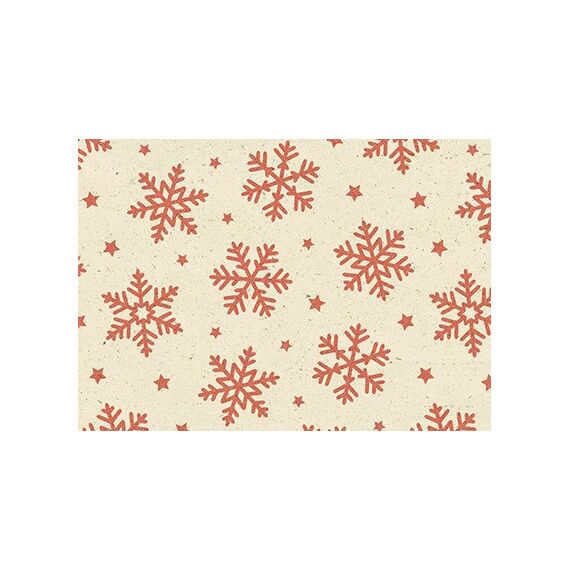 Braun + Company Snowfall, red Geschenkpapier 1,5mx70cm