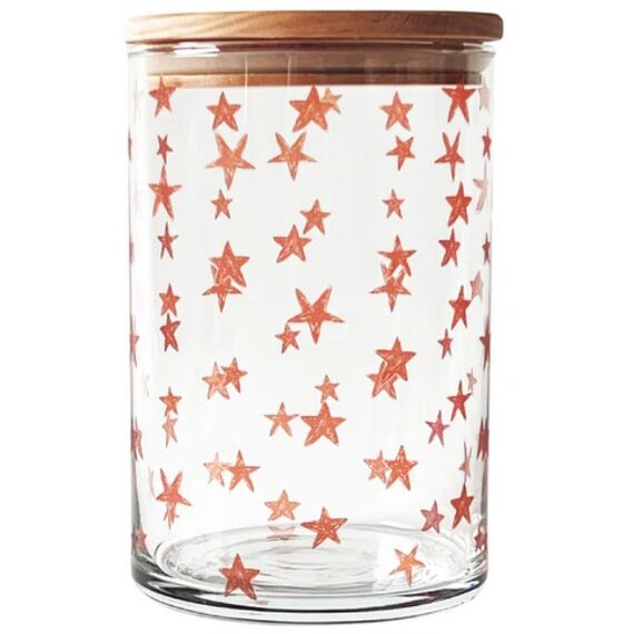 Wunderle 71886 Glas Rund Rot, Transparent, Holz