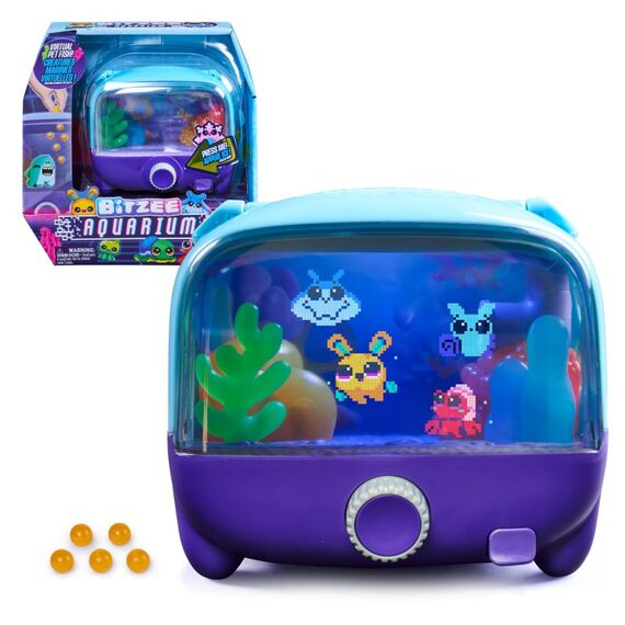Bitzee Aquarium, interaktives digitales Haustier und sensorisches Spielzeug, Schreibtisch-Gadget mit 3D-Kugeln zum Füttern, 30 Tiere sammeln, Geschenk ab 5 Jahren