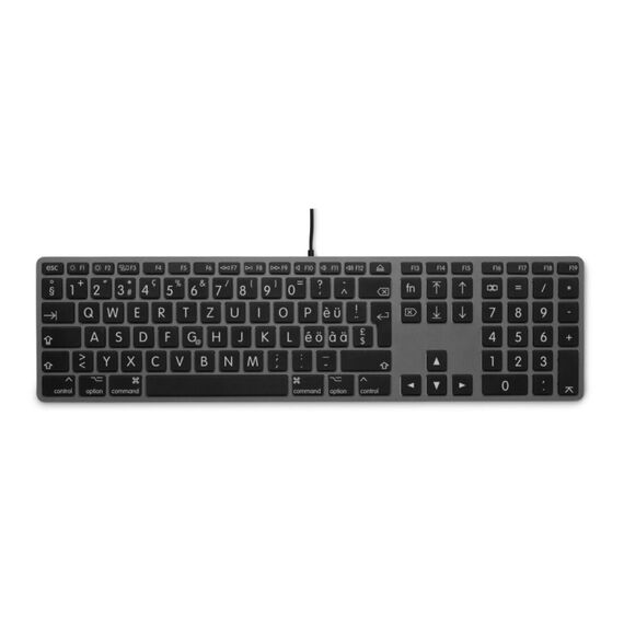 LMP 24260 Tastatur Haus USB QWERTZ Schweiz Grau
