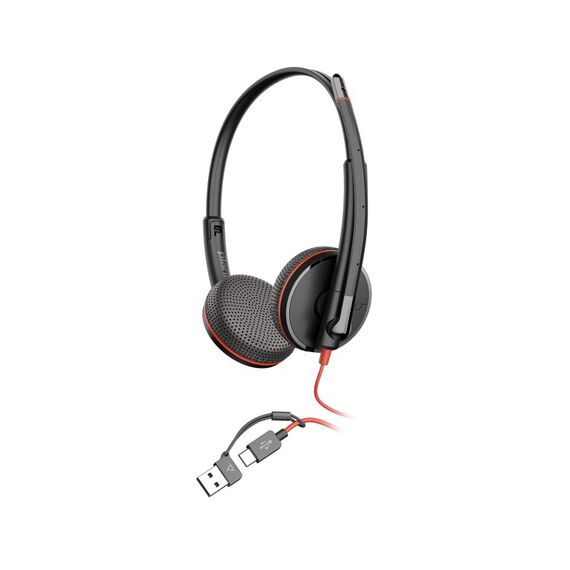 HP Poly Blackwire 3225 Stereo USB-C-Headset +3,5-mm-Stecker +USB-C/A-Adapter (Packungseinheit), 2 image