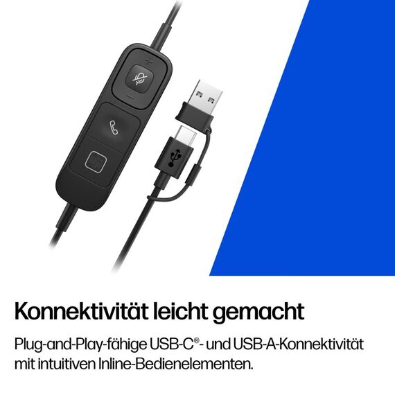 HP Poly Mission 615 Mono-USB-Headset (kabelgebunden) (Bulk), 4 image