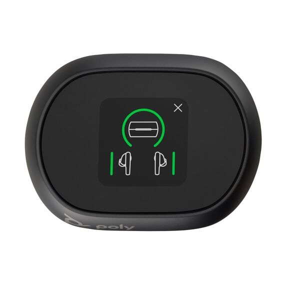 HP Poly Voyager Free 60+ UC Carbon Black Earbuds +BT700 USB-C Adapter +Touchscreen-Ladeetui, 6 image