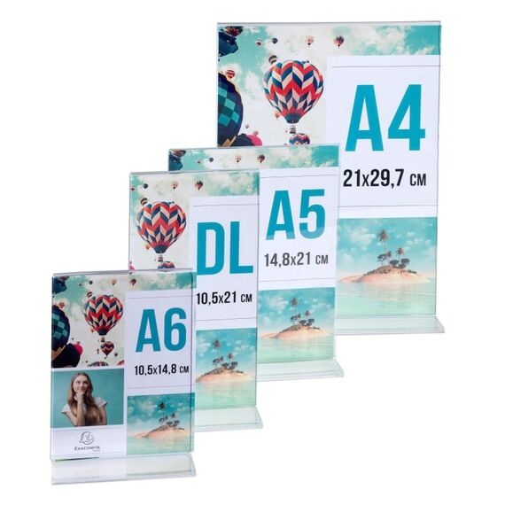 Exacompta 85158D Zeichenhalter und Informationsstand Schilderhalter A5 Acryl, Polymethylmethacrylat (PMMA) Transparent, 7 image