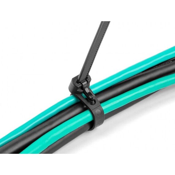 DeLOCK Kabelbinder wiederverwendbar hitzebeständig L 150 x B 7,5 mm 100 Stück schwarz, 3 image