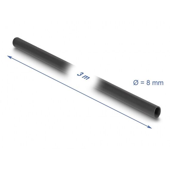 DeLOCK PVC Isolierschlauch 3 m x 8 mm schwarz
