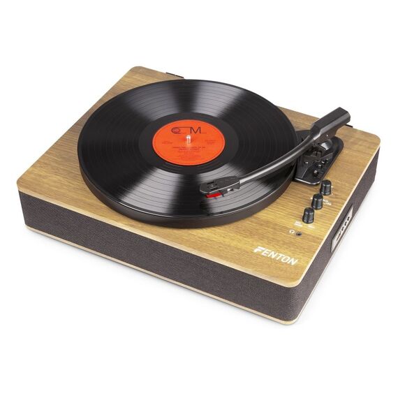 Fenton RP162LW Audio-Plattenspieler mit Riemenantrieb Schwarz, Holz, 3 image