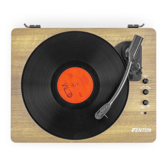 Fenton RP162LW Audio-Plattenspieler mit Riemenantrieb Schwarz, Holz, 6 image