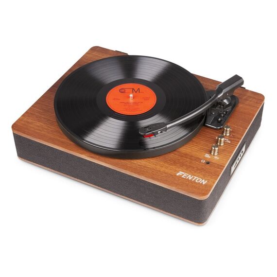 Fenton RP162D Audio-Plattenspieler mit Riemenantrieb Schwarz, Holz, 3 image