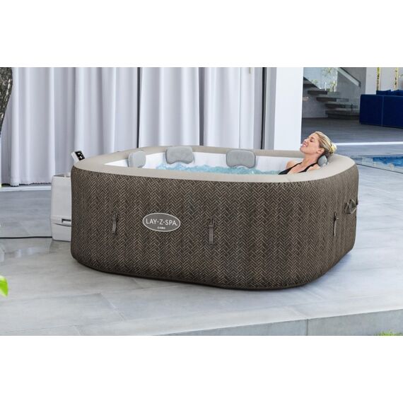 Bestway Lay-Z-Spa 6001R Whirlpool/Jacuzzi 795 l 6 Person(en) Quadratisch Beige, Braun, Weiß
